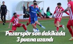 Pazarspor son dakikada üç puana ulaştı