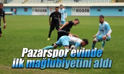 Pazarspor evinde ilk mağlubiyetini aldı.