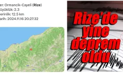 Rize’de yine deprem oldu