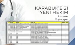 Karabük’e 21 hekim ataması yapıldı