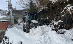 Trabzon’da kar nedeniyle kapanan mahalle yolları açılıyor