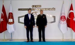 Tümgeneral Metin Düz’den Çeşme Cumhuriyet Başsavcısı Mustafa Şen’e ziyaret