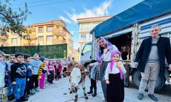 Yerli Haftası’nı okula getirdikleri ‘inekle’ kutladılar