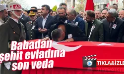 Babadan şehit evladına son veda