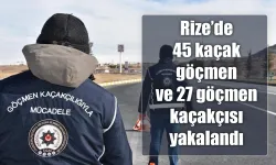 Rize'de insan kaçakçılığı operasyonu