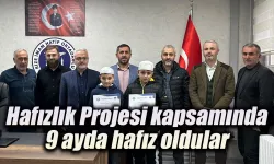 Rize'de Hafızlık Projesi kapsamında 9 ayda hafız oldular