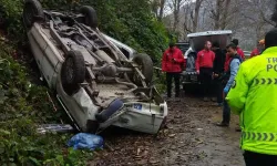 Rize’de uçuruma yuvarlanan aracın sürücüsü hayatını kaybetti