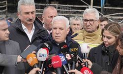 Başkan Bozbey, yanan otel bölgesinde incelemede bulundu