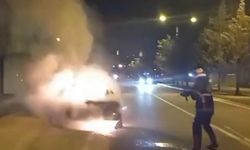 Kastamonu’da Fiat-Tofaş marka otomobil yandı