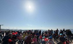 Bandırma’da çocuklar pedal çevirdi