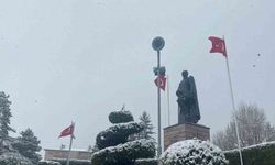 Bolu nisan ayında beyaza büründü