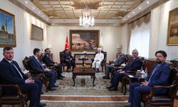 Diyanet İşleri Başkanı Erbaş, Dünya Müslüman Alimler Birliği Başkan Yardımcısı El-Beşir’i kabul etti