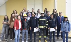 Köyceğiz’de Yüksekokul personeline yangın eğitimi verildi