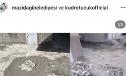 Mazıdağı Belediyesi, bir metrekarelik alanı onarıp dev hizmet sunmuş gibi sosyal medyada paylaştı