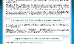 Sinop’ta tur otobüslerinin şehir merkezine girişine yasak