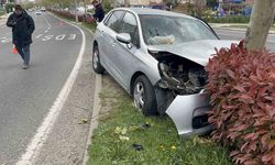 Tekirdağ’da refüje çıkan otomobil ağaca çarptı: 3 yaralı