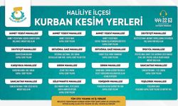Haliliye’de kurban satış ve kesim yerleri belirlendi