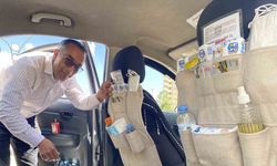 Taksisine hijyen köşesi kurdu, müşteri memnuniyeti katlandı