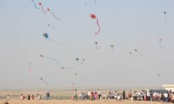 Yüzlerce uçurtma Suriye sınırında gökyüzünü süsledi