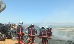 Malatya’da şantiyede korkutan yangın
