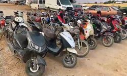 Şanlıurfa’da çalıntı ve hacizli 28 motosiklet ele geçirildi