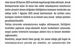 Elazığ’da konteyner kentlerde son tahliye tarihi 1 Ağustos