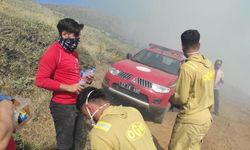 Elazığ’da yeniden başlayan örtü yangınına müdahale ediliyor