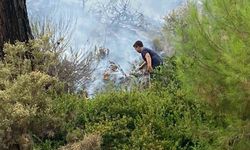 Kumluca’da çıkan orman yangınında 1 dekar alan yandı