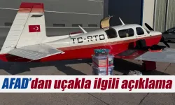 AFAD’dan düşen uçağa ilişkin açıklama