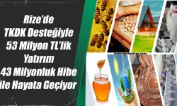 Rize’de TKDK Desteğiyle 53 Milyon TL’lik Yatırım