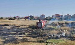 Çorum’da hastane yakınında çıkan yangın örtü yangını korkuttu