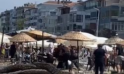 Halk plajında şezlong kavgası: Zabıta ile para toplayanlar arasında arbede çıktı