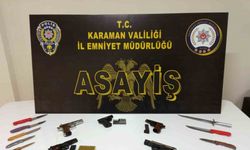 Karaman’da uyuşturucu, kaçak tütün ve ruhsatsız silahlar ele geçirildi