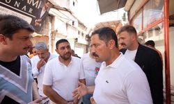 Vali Masatlı, Tarihi Uzun Çarşı’daki çalışmaları inceledi