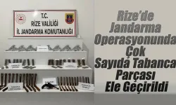 Rize'de çok sayıda silah parçası ele geçirildi