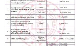 2026 yılı sınav uygulama takvimi yayımlandı