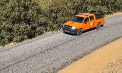 Bağlar köyü yolunda asfalt çalışması