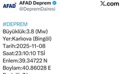 Bingöl’de 3.8 büyüklüğünde deprem