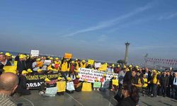 İzmir’de taksicilerden ‘korsana hayır’ konvoyuna başkandan şartlı destek