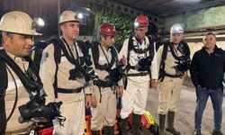 Maden işçileri yangın tatbikatı yaptı