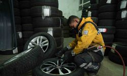 Muş’ta köpeklerin saldırdığı tavuk oto lastikçiye sığındı