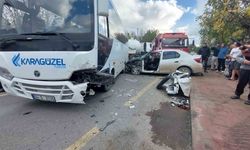 Önce yavaşlayan araca ardından karşı yönden gelen otomobile çarptı: 1 yaralı