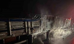 Osmaniye’de mısır yüklü tır alev alev yandı