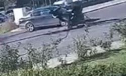 Tekirdağ’da motosiklet lokantanın bahçesine daldı: O anlar kamerada