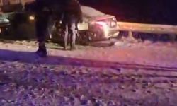 Yoğun kar yağışı kazaları beraberinde getirdi: 1 ölü, 5 yaralı