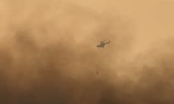 Yüksekova’nın kuş cennetindeki yangına havadan müdahale