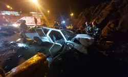 Rize’de Araç İnşaat Alanına Düştü: 1 Kişi Yaralandı