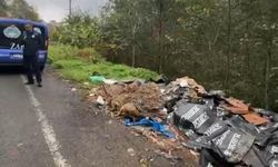 Rize’de yol kenarına hafriyat döktü, yakalandı