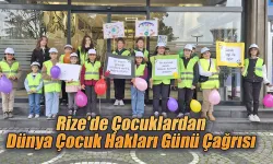 Rize'de Çocuklardan Dünya Çocuk Hakları Günü Çağrısı