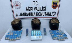 Ağrı'da kaçak sigara ve safran tohumu ele geçirildi